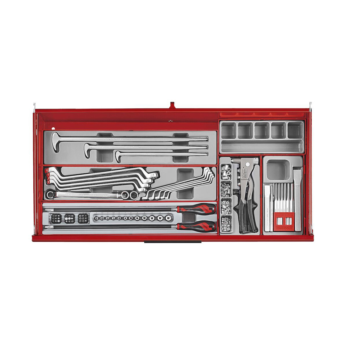 Teng Tools 37in PRO35™ Roller Cabinet Tool Kit 663 Pieces Red